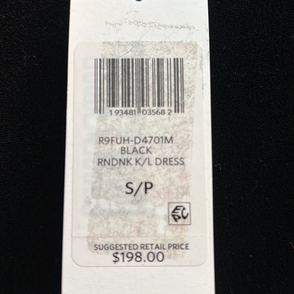 NWT Eileen Fisher stretch velvet black dress - Picture 4 of 4